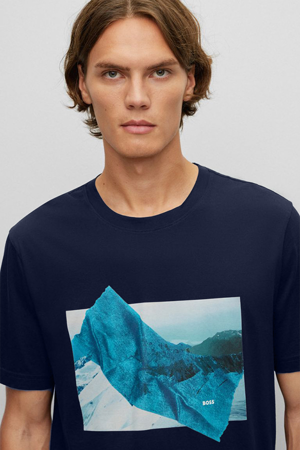 T-SHIRT BOSS - 404 BLUE